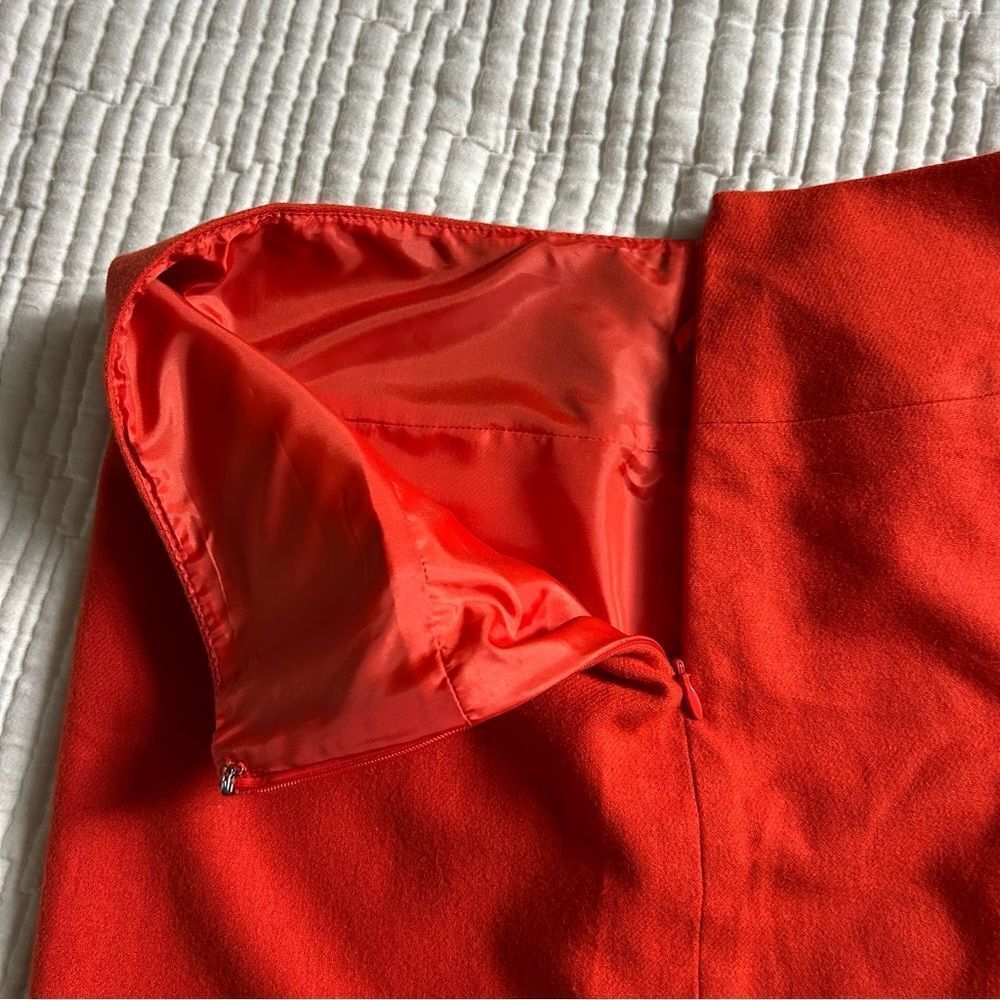 GAP Women’s Orange Wool Lined Zip Up Mini Skirt Size 4 - Picture 12 of 14